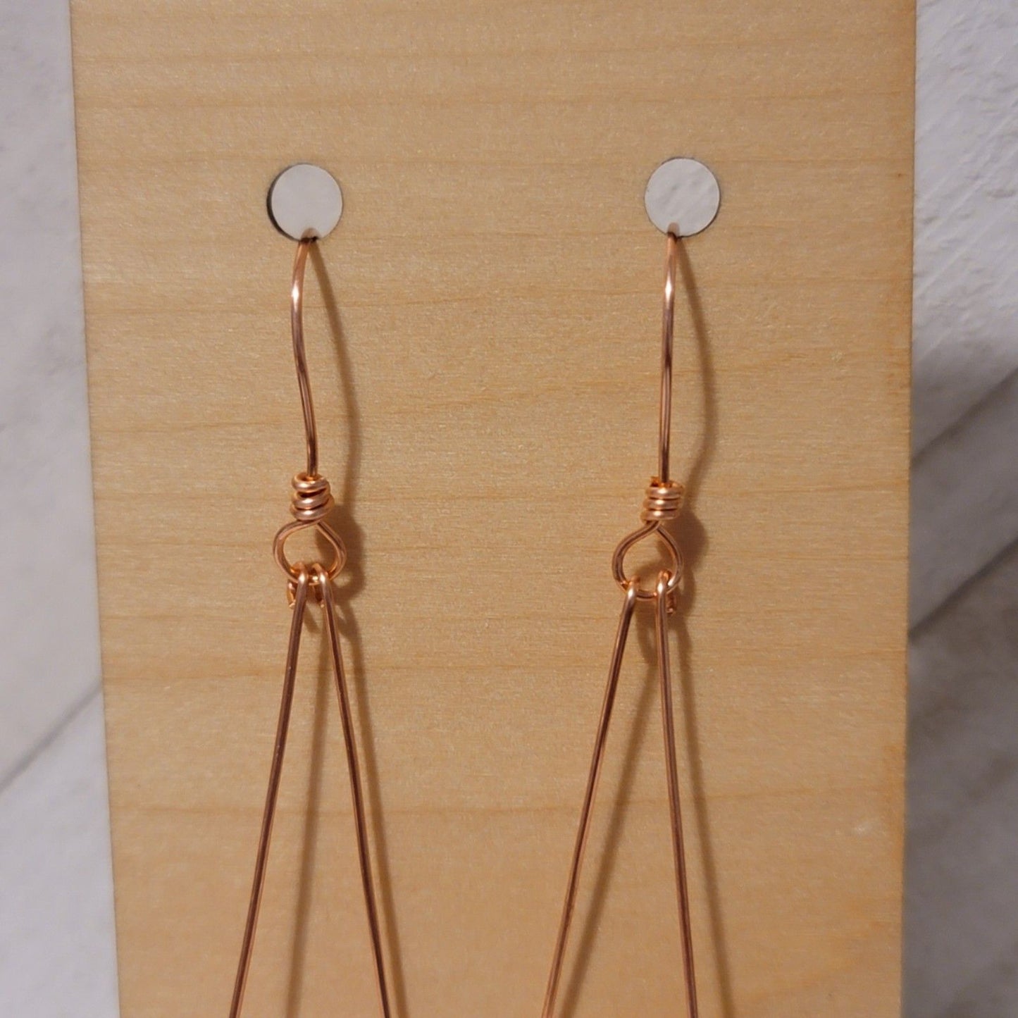 Mother of Pearl Teardrop Wire Earrings